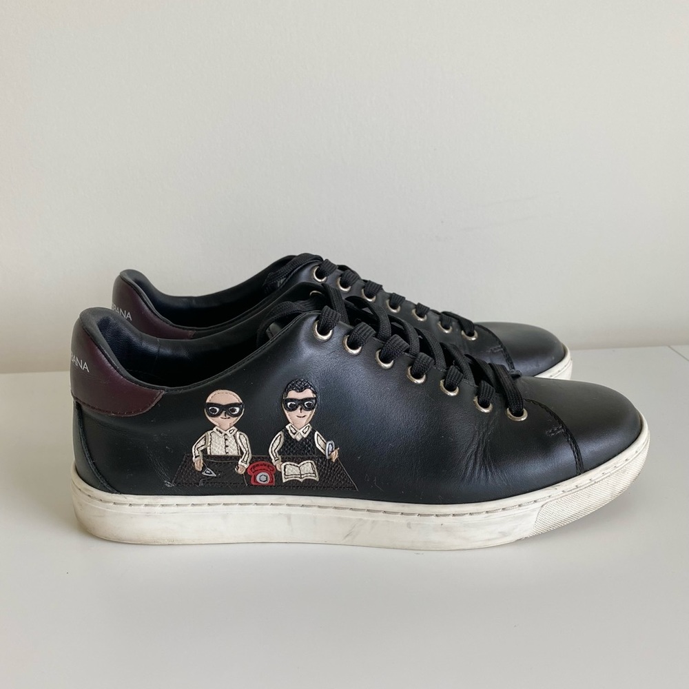 Dolce & Gabbana Mens Leather DG Family Patch Sneakers 40